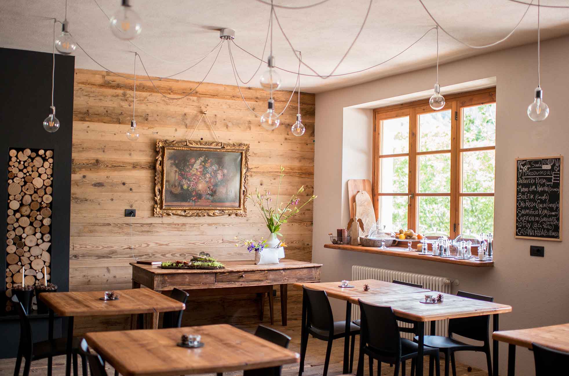 Seating inside Bakery
